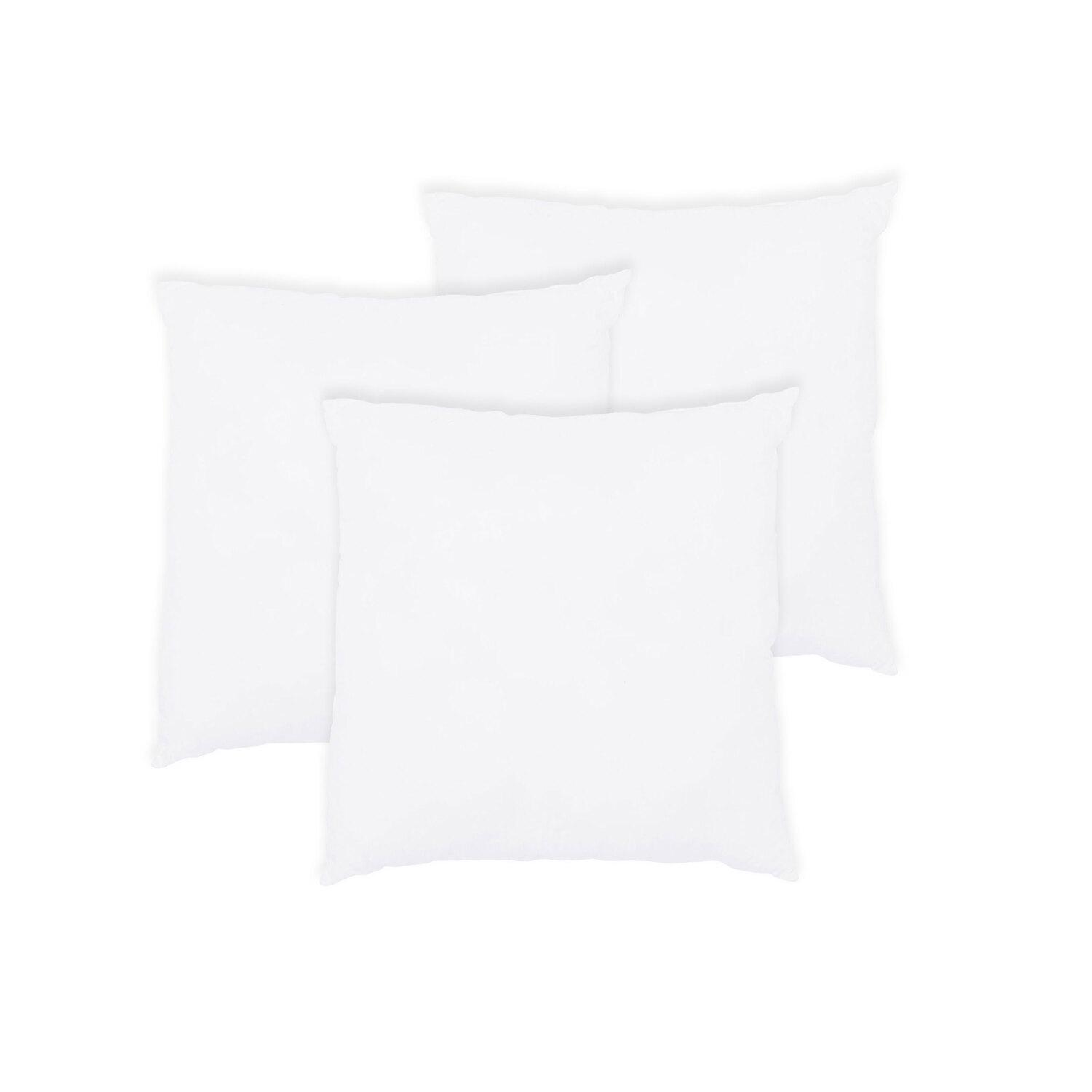 buttinette Kissenfüllung im 3er Pack, quadratisch, Größe: 30 x 30 cm