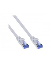 InLine Patchkabel flach U/FTP Cat.6A weiß 1,5m Blau Weiß (71814W)