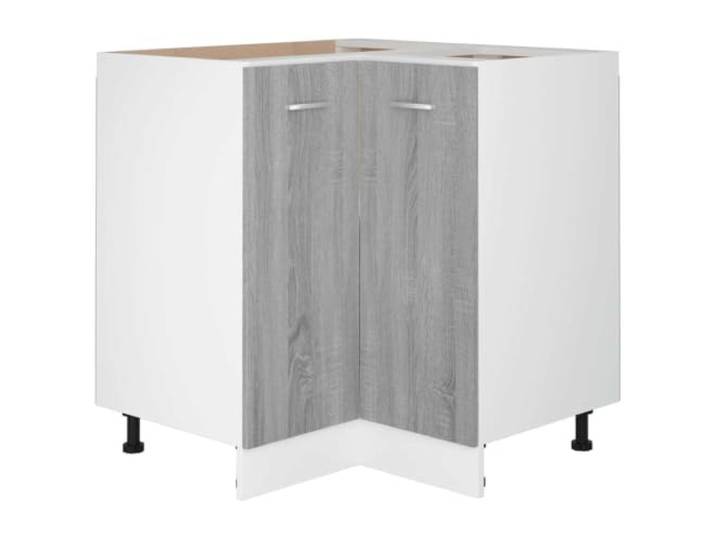 HKTMGDNG Küchenschrank Lyon Grau Sonoma 75,5x75,5x81,5 cm Holzwerkstoff Kompakter Eckschrank für Küche und Gastronomie. Bietet strukturierten Stauraum aus robustem Holzwerkstoff in Grau Sonoma.