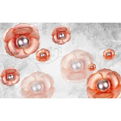 Fototapete PAPERMOON "Muster mit Blumen", bunt, B:3m L:2,23m, Vlies, Tapeten