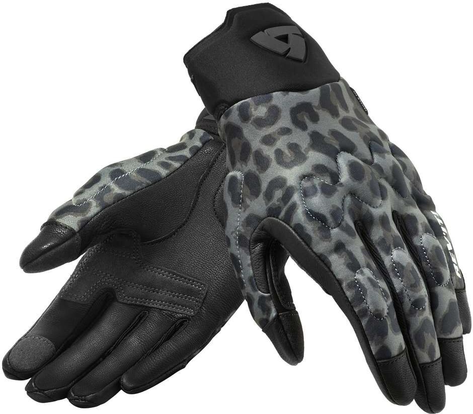 Guanti Moto Donna Rev'it SPECTRUM Ladies Leopardo Grigio Scu taglia XS
