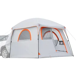 VEVOR Heckklappenzelt Autozelt für 6 Personen 3048 x 2743 x 2200 mm, Wasserdichtes (PU2000 mm) Campingzelt mit Belüfteten Türen & Moskitonetzen, SUV-Heckzelt für Camping Wandern Outdoor-Aktivitäten