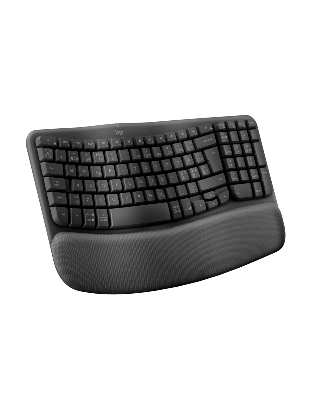 Logitech Wave Keys for Business - Graphite - ND - Ergonomische Tastatur - Nordic ISO - Schwarz