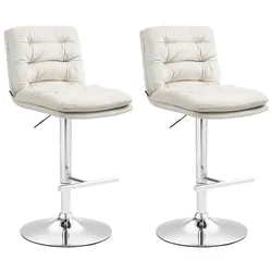2er Set Barhocker Damar Samt chrom