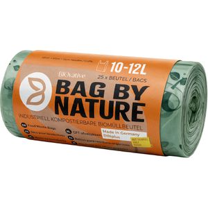 BIOvative Müllbeutel PRODUCTS, 10LHR25, 10 Liter, mit Tragegriffen, grün, 25 Stück