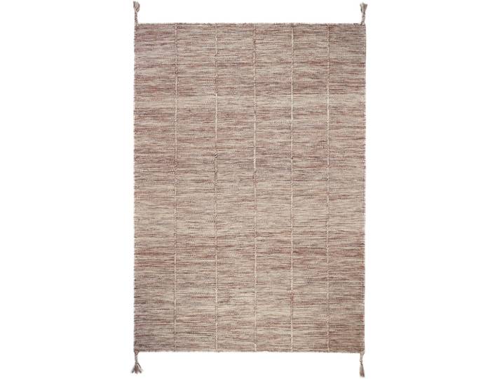 Teppich Davin Braun/Rosa Streifen Wolle 120 x 170 cm - Teppich