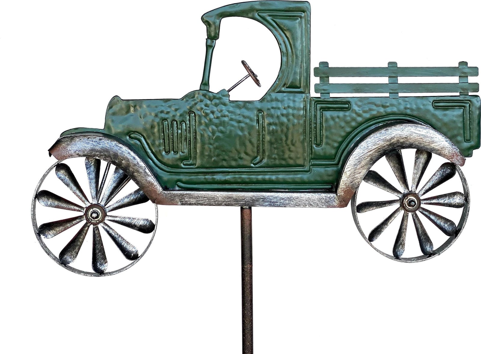 DanDiBo Tuinaccessoire Metalen Oldtimer Auto XL Groen 160 cm