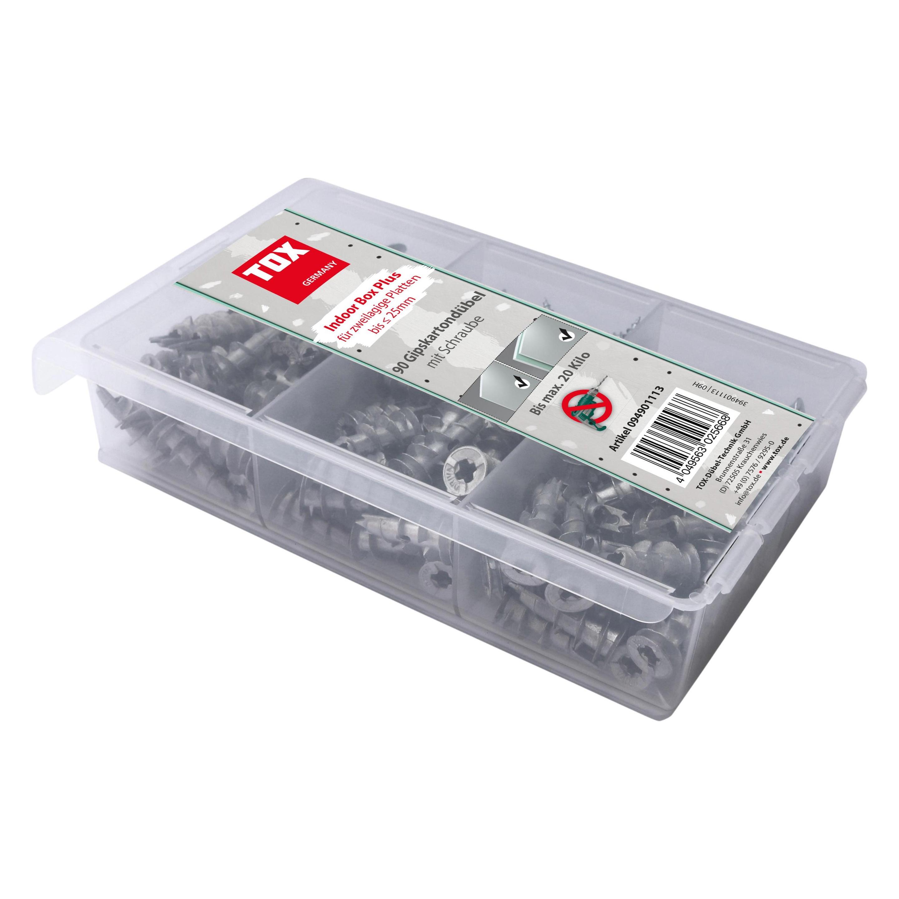Tox Gipskartondübel Sortiment Indoor Box Plus (180 Stk.) (094901113)