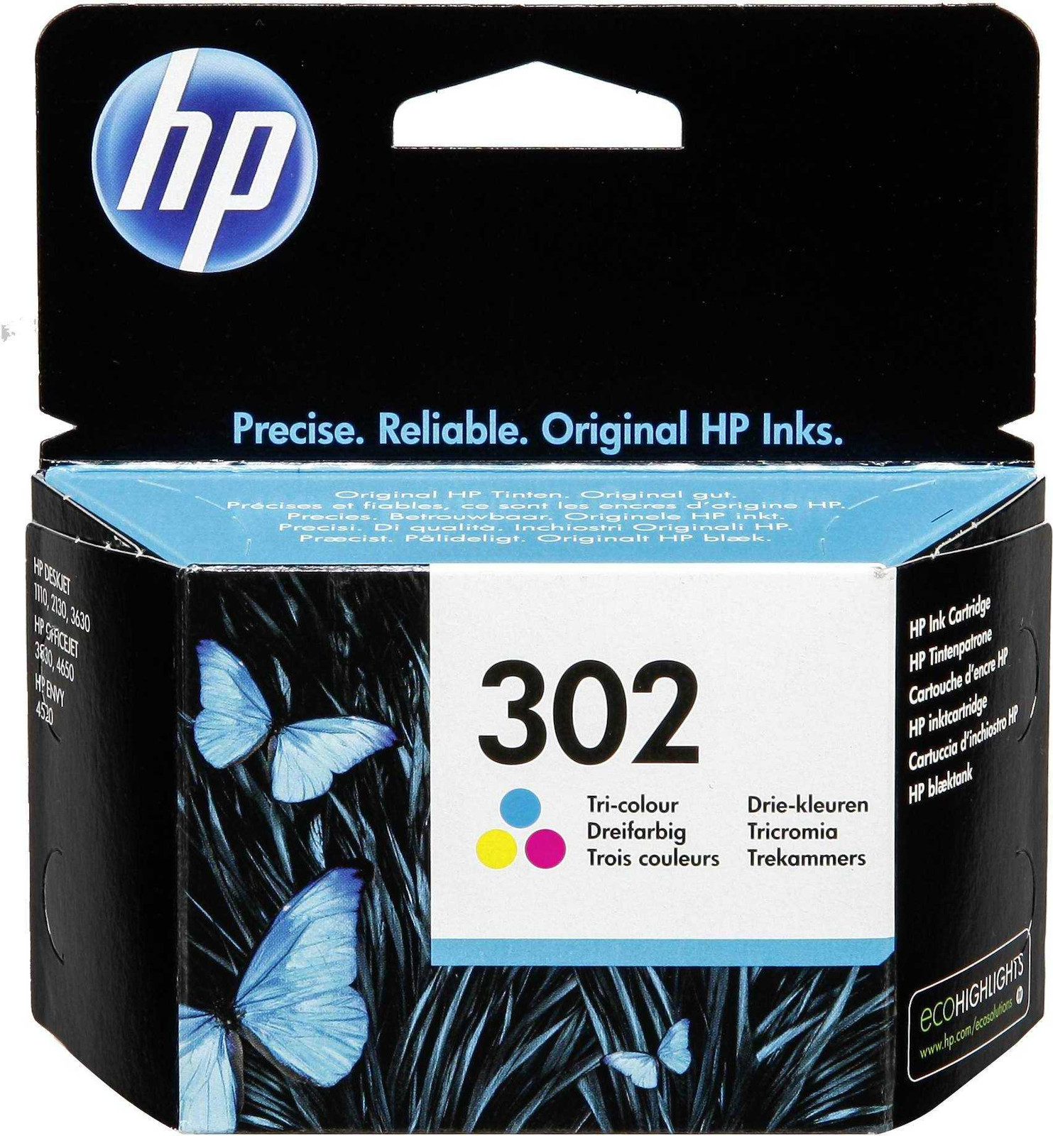 HP 302 Tri-color Inktcartridge Standaard voor 150 Pagina's