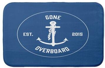 E by Design Gone Overboard Bath Mat