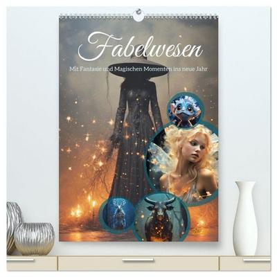 Fabelwesen (hochwertiger Premium Wandkalender 2027 DIN A2 hoch), Kunstdruck in Hochglanz