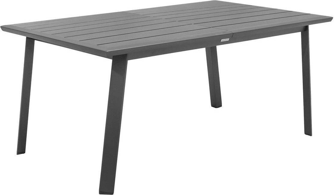 Ausziehbarer gartentisch "pavane" graphit 10 plätze aus epoxybehandeltem aluminium - Hespéride