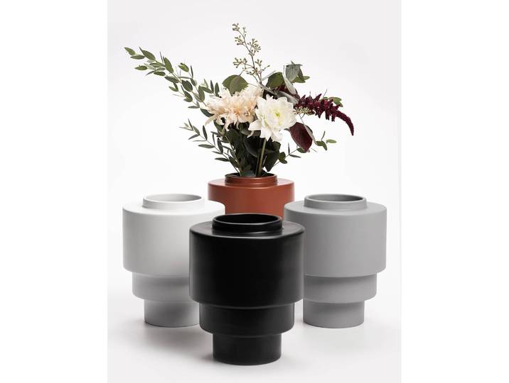 Vase Akka I 20 x 16cm Rouge/Rouge