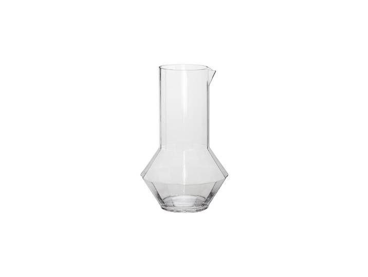 Pichet en verre transparent, fait main, design géométrique - Hübs