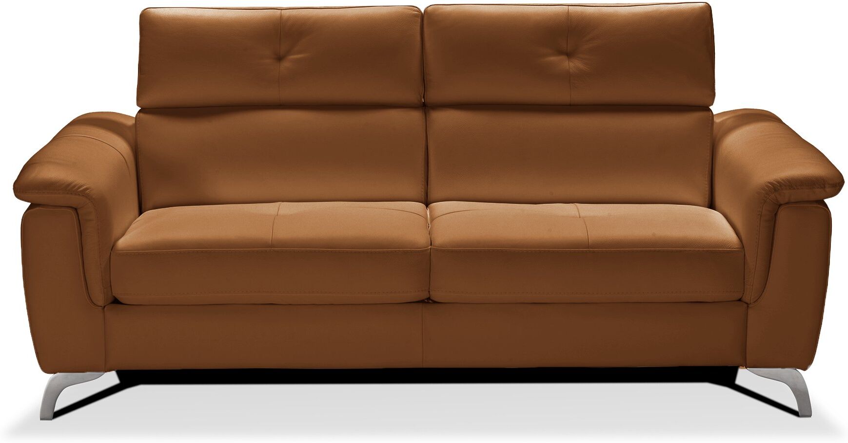 convertiblecenter BARI - Canapé convertible design 3 places - Cuir, Rouille
