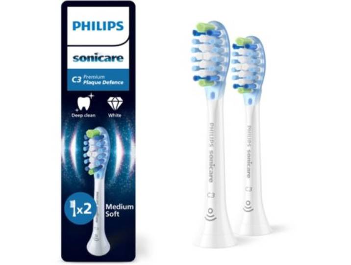 Philips - Brossette Dentaire Sonicare Lot De 2 - Hx9042/87 White Premium Plaque Defence C3