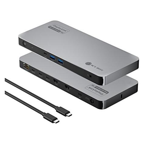 Icy Box Dockingstation IcyBox 12-in-1 Diamond Dock USB 3.2 Gen2 TypC (USB-C, 12 Ports) (IB-DK7402-C31)