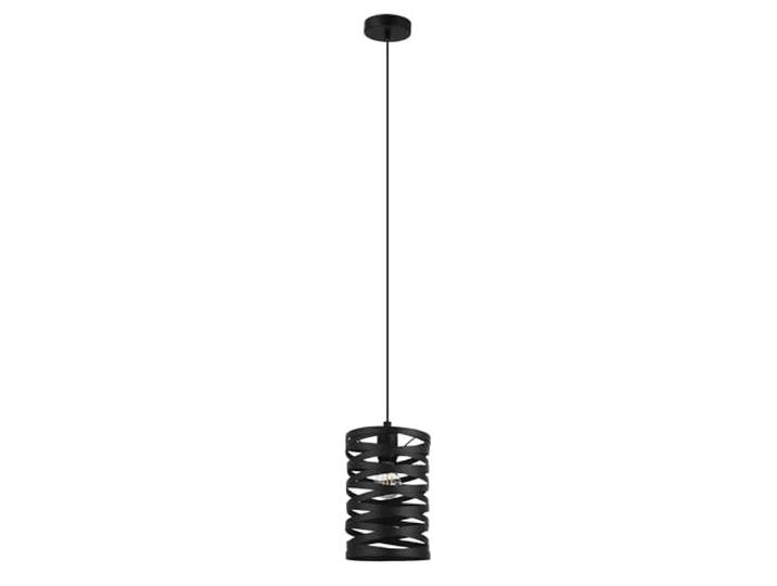 Eglo Suspension Cremella\, lampe suspendue vintage 1 flamme\, style industriel\, suspension en acier noir\, lampe pour table à manger\, lampe de salon suspendue avec douille E27\, Ø 18 cm
