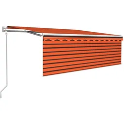 vidaXL, Markise, Markise Automatisch mit Rollo LED Windsensor 4,5x3m (4.50 m)