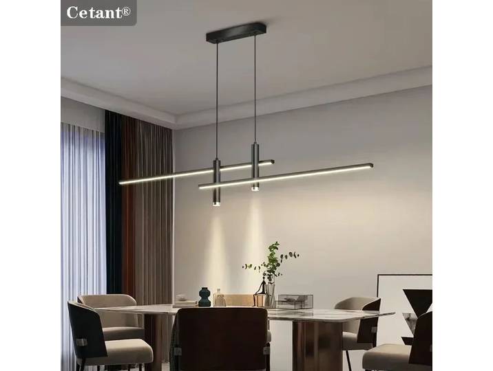 Lampe suspendue LED pour restaurant, télécommande intelligente, température de couleur réglable, luminosité réglable, éclairage intérieur pour salon