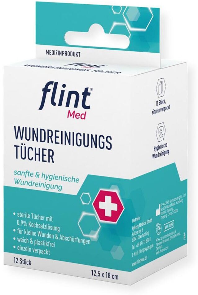 Flint Med Wundreinigungstücher Steril 12,5x18 cm