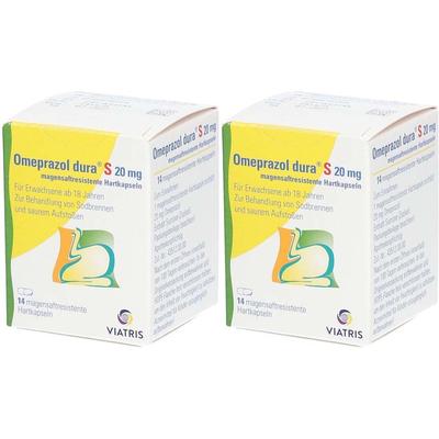 Omeprazol dura S 20 mg magensaftresist.Hartkapseln 2x 2x14 St Magensaftresistente Hartkapseln