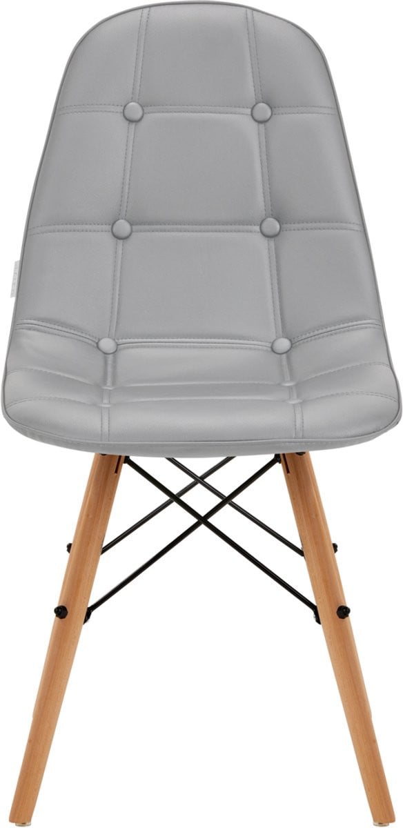 4Rico QS-185 Designstoel met Synthetisch Leer en Beukenhouten Poten