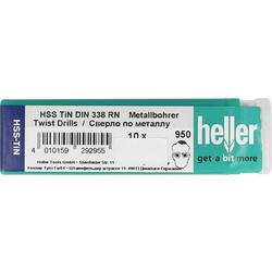 Heller 29289 4 Metall-Spiralbohrer 10teilig 4 mm Gesamtlänge 75 mm titanbeschichtet DIN 338 10 St.