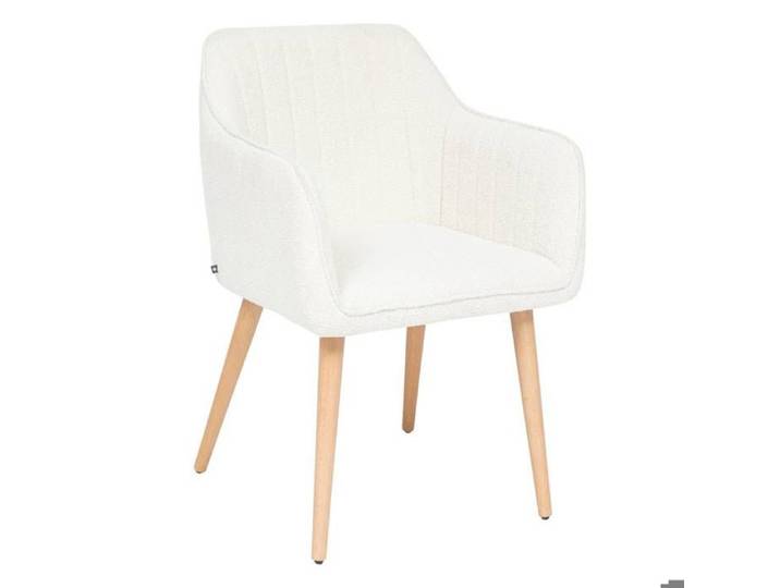 Fauteuil à dîner  Visoca  bouclette blanc - Atmosphera Créateur d'intérieur