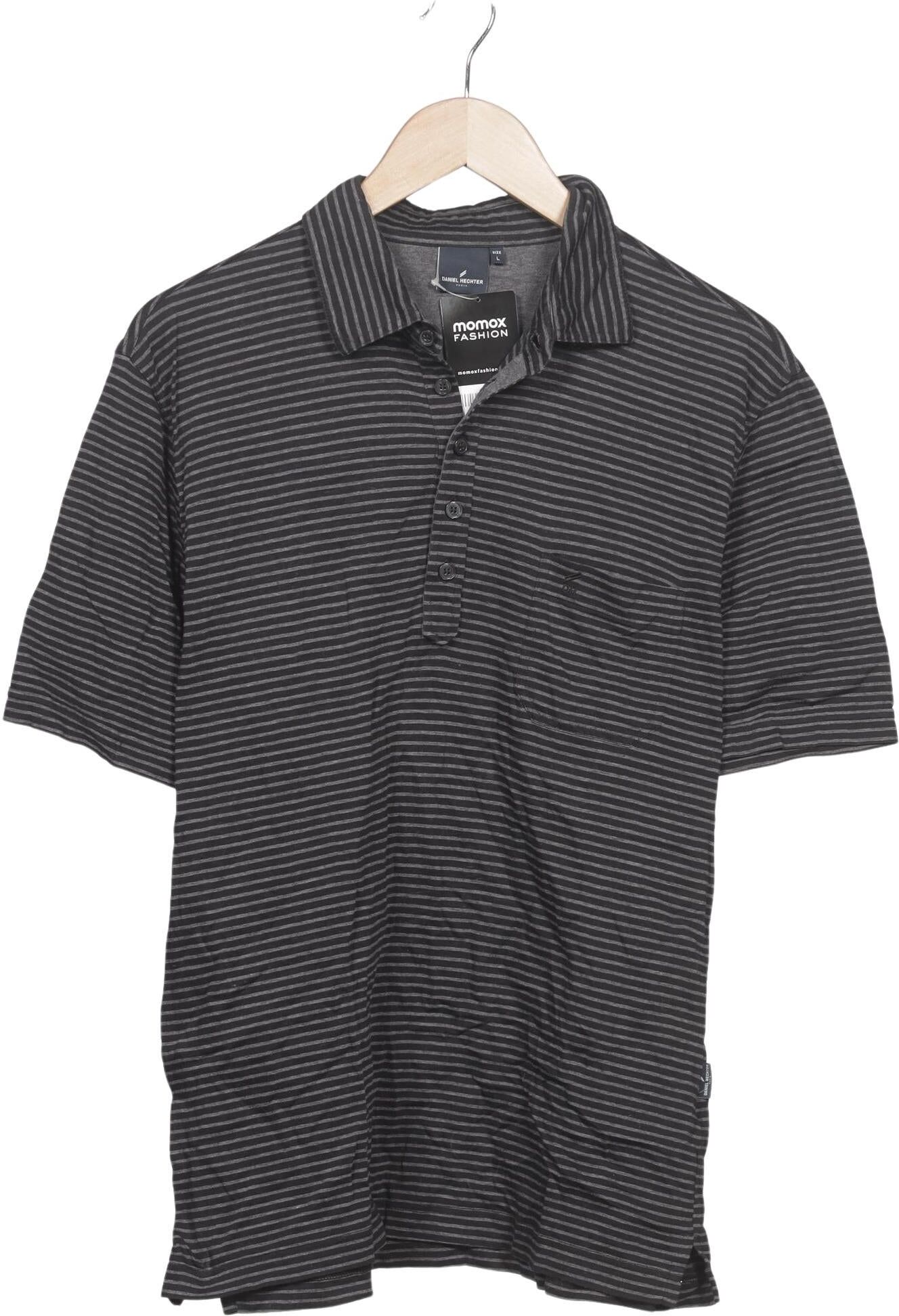 Daniel Hechter Herren Poloshirt, Grau, Gr. L, Baumwolle - Second Hand