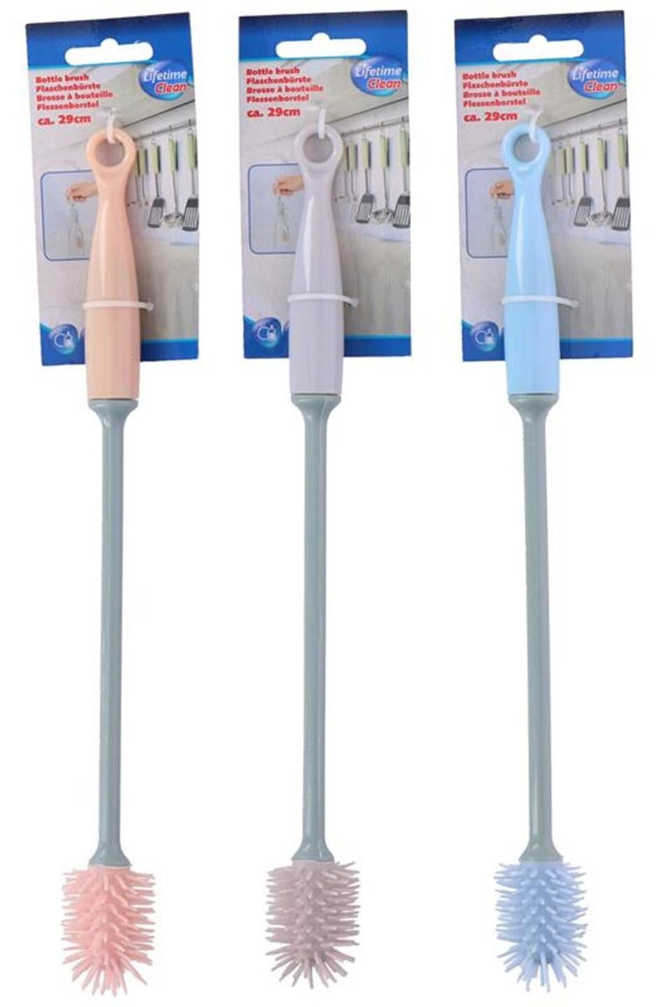 Lifetime Clean Siliconen Flessenborstel en Afwasborstel, 29 cm