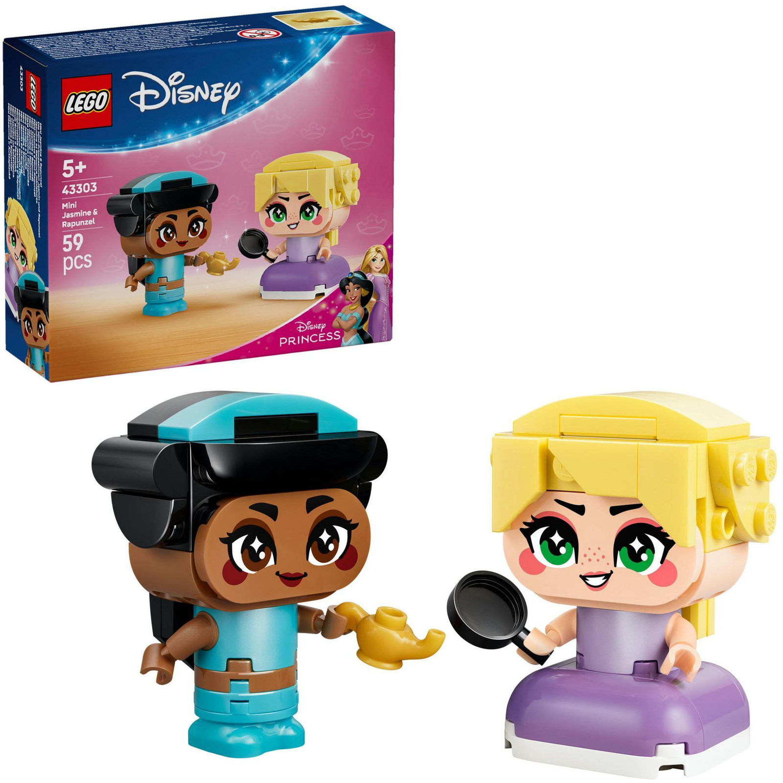 LEGO Disney Princess Minifiguren Prinses Jasmine en Rapunzel 43303