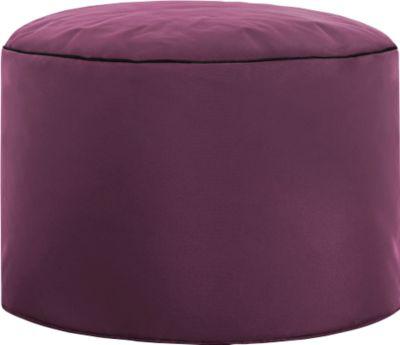 Hocker DotCom scuba®, für Sitzsack Swing, abwaschbar, Innenseite PVC-beschichtet, aubergine