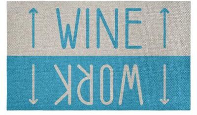 Stupell Bring The Wine Welcome Themed Sisal Door Mat,18x30