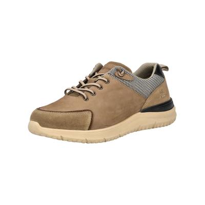 Schnürschuh JOSEF SEIBEL "Josef Seibel Halbschuhe Leder/Textil", Herren, Gr. 43, beige (sand), Leder, Textil, Schuhe Schnürschuh