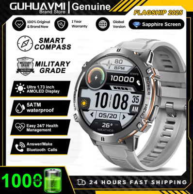 Inspire Picks T Rex 3 Military Grade Smartwatch AMOLED GPS Sports Watch With 10ATM Waterproof silver original Box