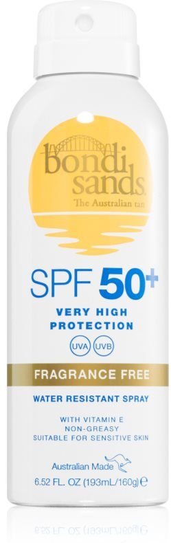 Bondi Sands SPF 50+ Fragrance Free spray solaire protecteur SPF 50+ 160 g