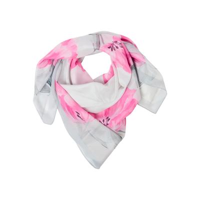 Modetuch LAURA SCOTT, Damen, pink (pink, weiß), Web, Polyester, bedruckt, geblümt, gemustert, Modetücher, geblümt und gemustert, feine Webstruktur, für festliche Anlässe - NEW