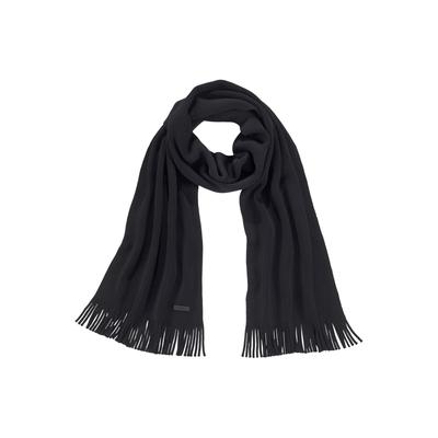 Schal BOSS "Albas", Damen, schwarz, Web, Wolle, unifarben, Modetücher Schal, aus Schurwolle mit Raschel-Strick, 170 x 25 cm