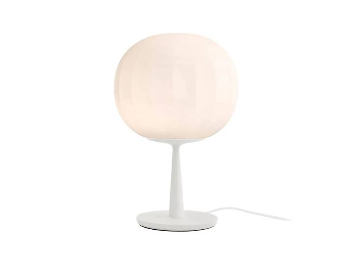 Luceplan Lampe de table Lita ø30 cm, structure blanche