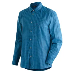 Maier Sports Herren Mats Langarmhemd - 58 - blue check