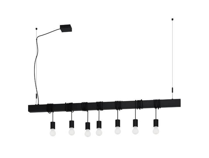 Eglo Hängeleuchte, Schwarz, Metall, länglich, 95x200x150 cm, Lampen & Leuchten, Innenbeleuchtung, Hängelampen, Pendelleuchte