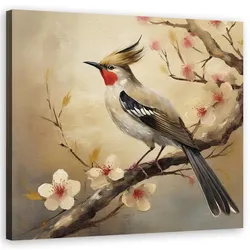 WANDBILD vögel tiere blumen natur