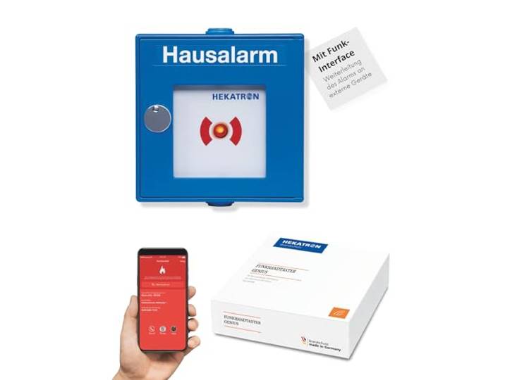 Hekatron Genius Bouton sans Fil pour détecteur de fumée Hekatron Genius Plus\, Alarme Domestique\, connectable en Option