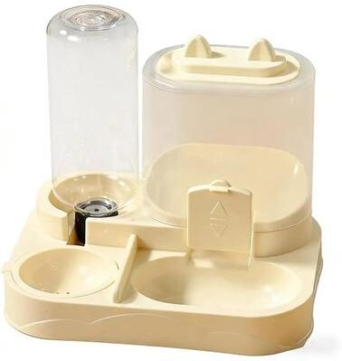 Uplift Essentials DuoStream All In One Automatic Pet Station yellow