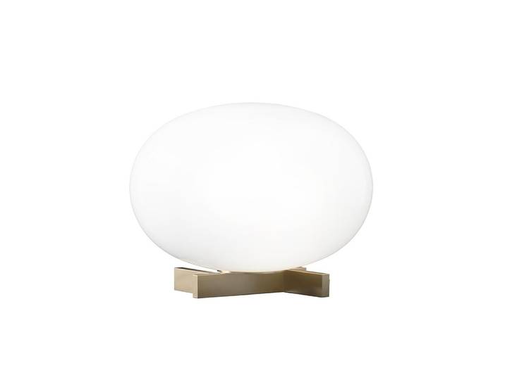 OLUCE lampe de table ALBA (Laiton satiné - verre souflé)