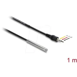 DELOCK 91387 - Temperaturfühler-Kabel, DS18B20, 3,5 mm Klinke, 1 m