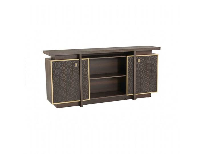 Xlmoebel Kommode Braunes Sideboard für Arbeitszimmer und Wohnzimmer, modern rechte (Einzelartikel), Made in Europa
