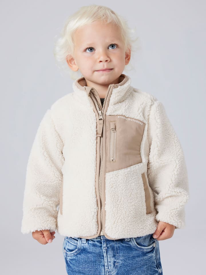name it Fleecejacke "Mattia" in Creme - 128