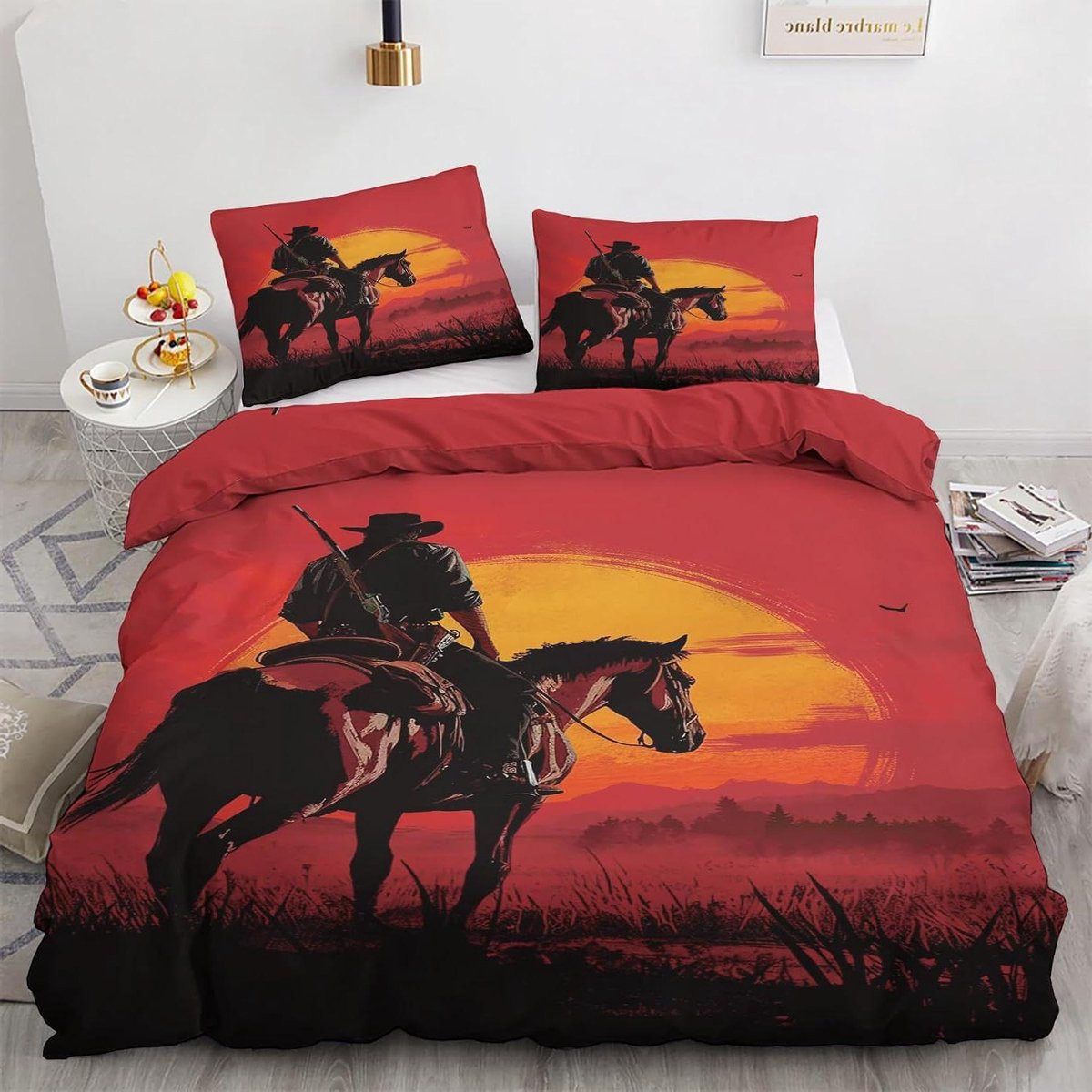 Dekbedovertrek Set Rode Ridder voor volwassenen, 200 x 200 cm